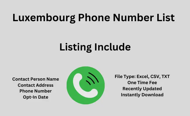 Luxembourg phone number list