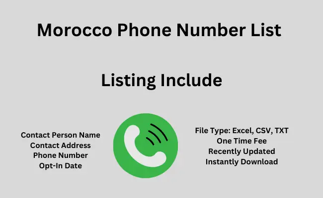 Morocco phone number list