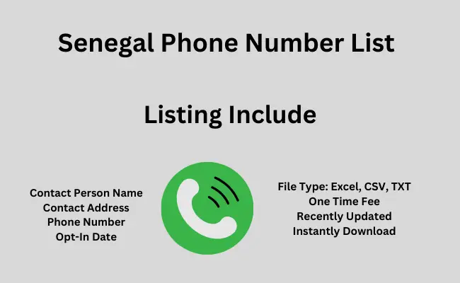 Senegal phone number list