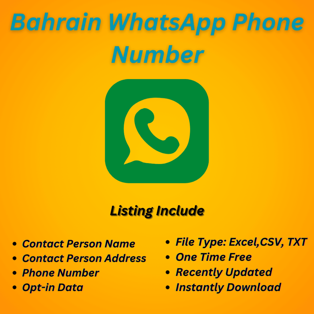 Bahrain WhatsApp Phone Number