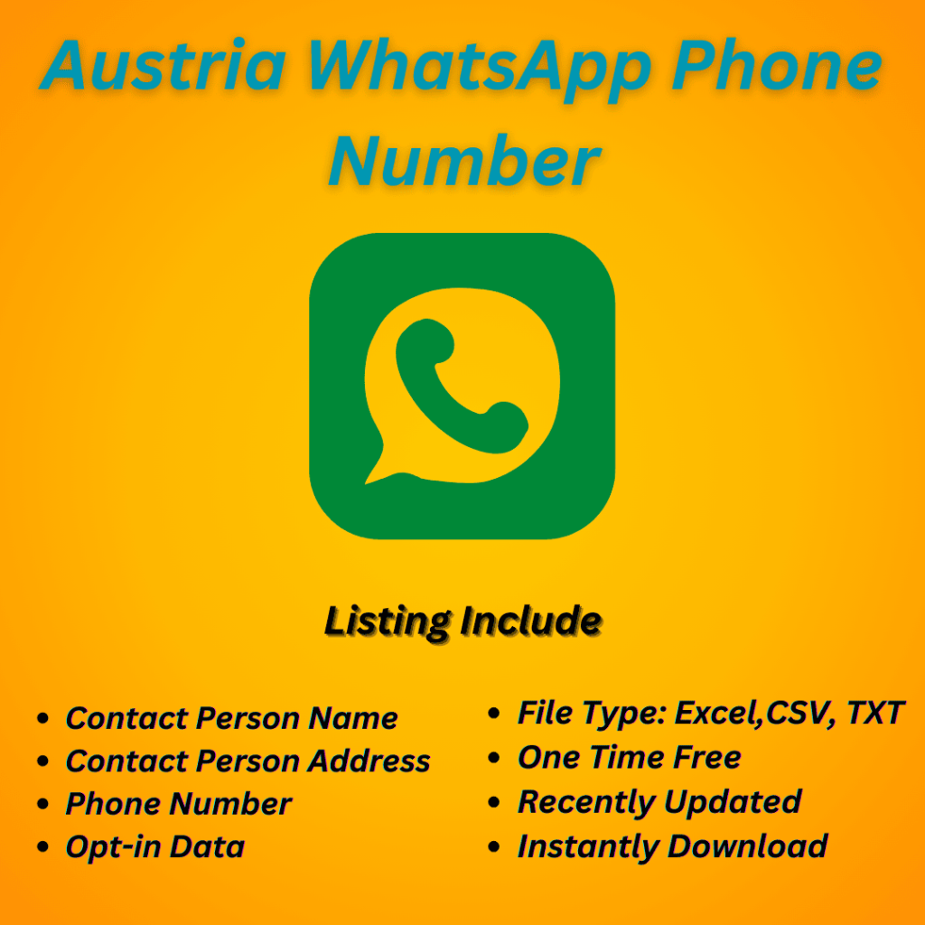 Austria WhatsApp Phone Number