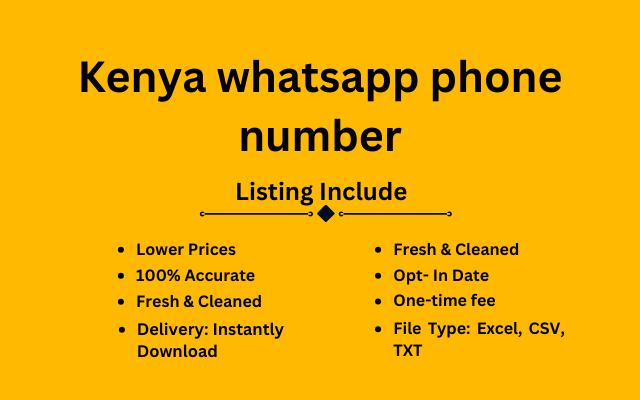 Kenya whatsapp phone number