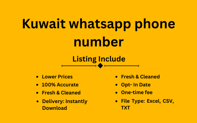 Kuwait whatsapp phone number