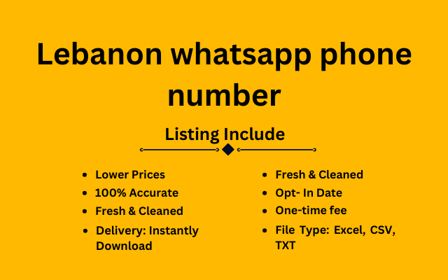 Lebanon whatsapp phone number