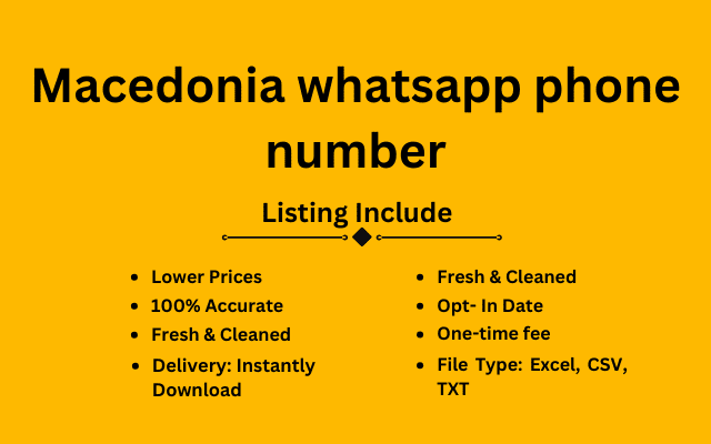 Macedonia whatsapp phone number