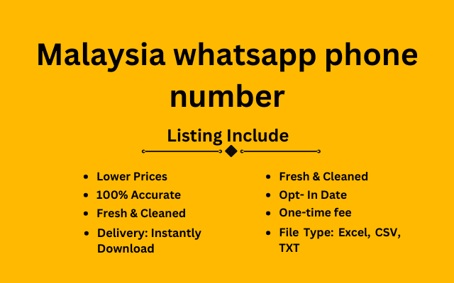 Malaysia whatsapp phone number