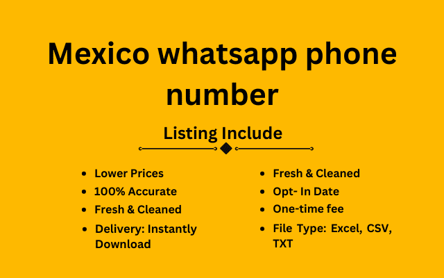 Mexico whatsapp phone number