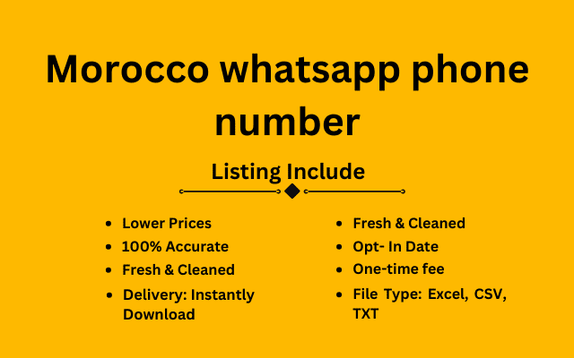 Morocco whatsapp phone number