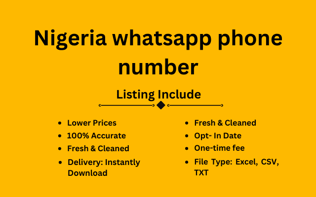 Nigeria whatsapp phone number