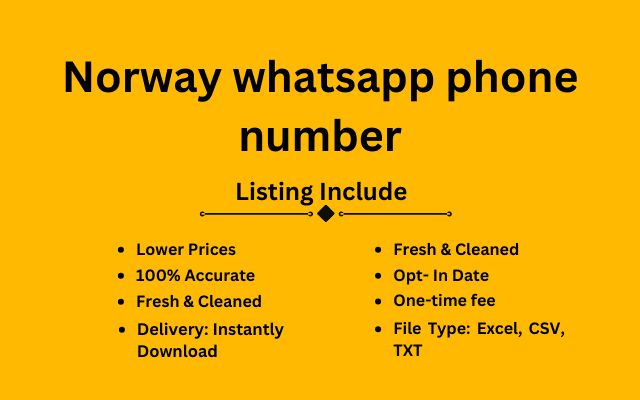 Norway whatsapp phone number