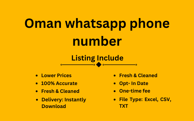 Oman whatsapp phone number