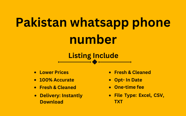 Pakistan whatsapp phone number