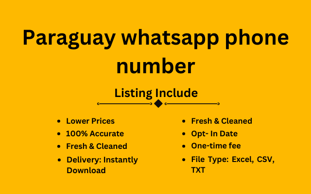 Paraguay whatsapp phone number