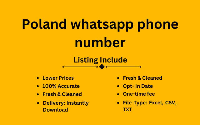 Poland whatsapp phone number