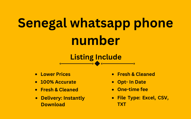 Senegal whatsapp phone number