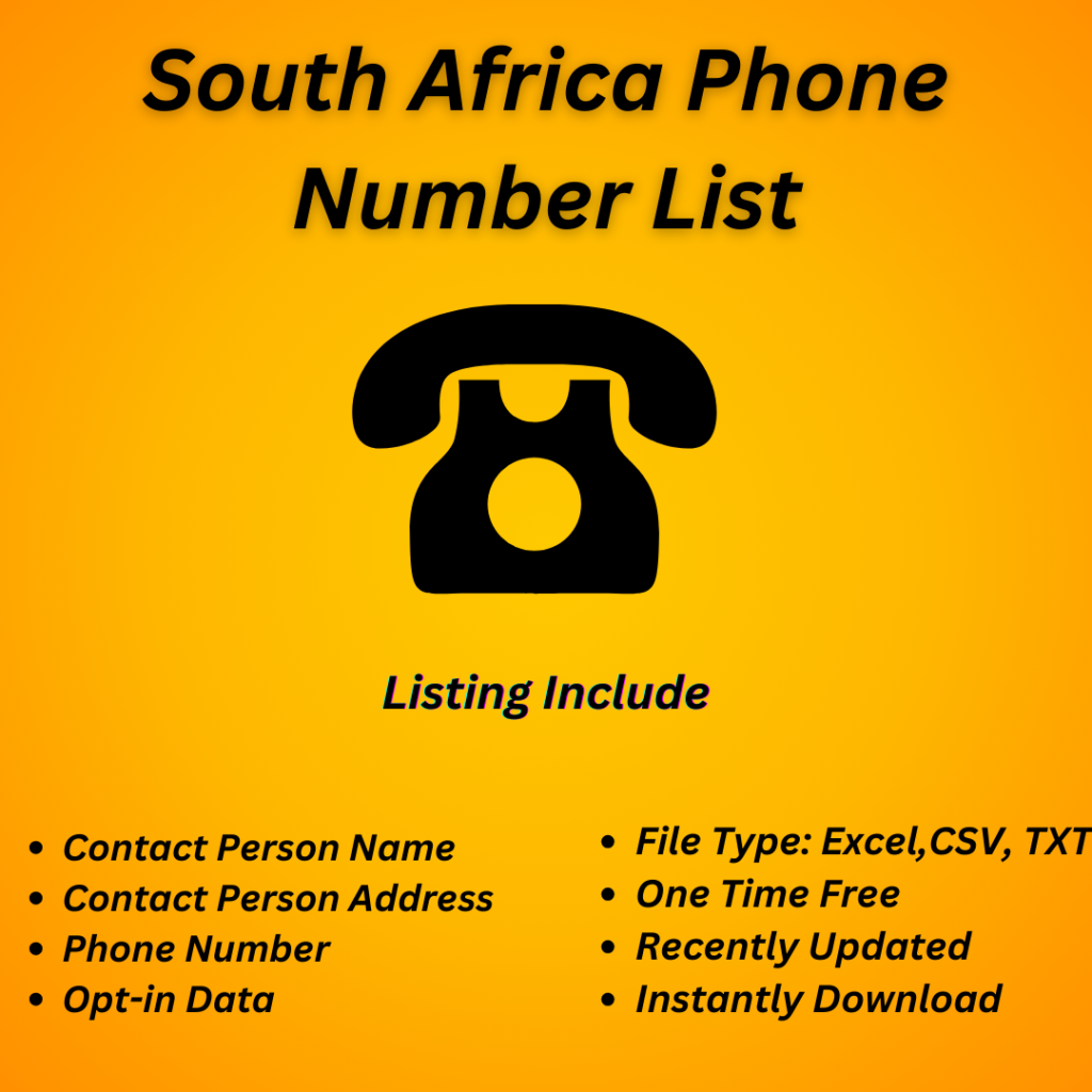 South Africa Telephone Number List