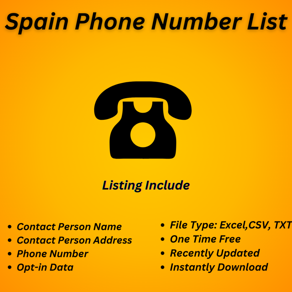 Spain Phone Number List