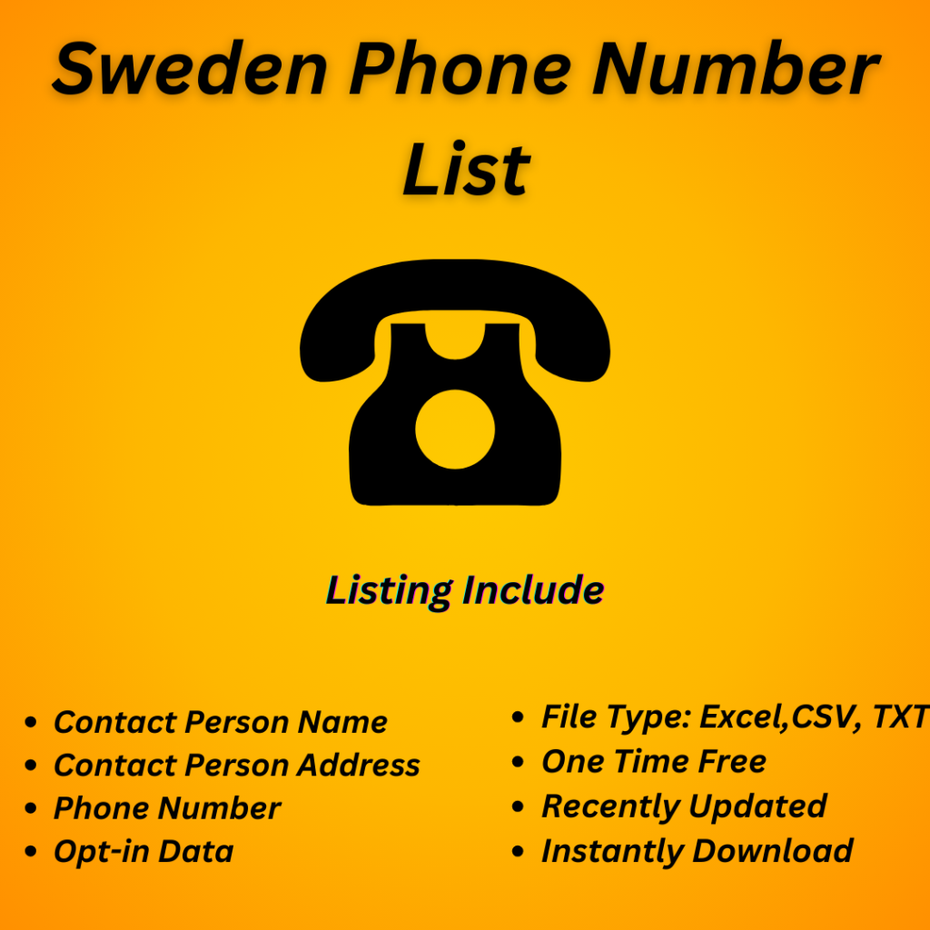 Sweden Phone Number List