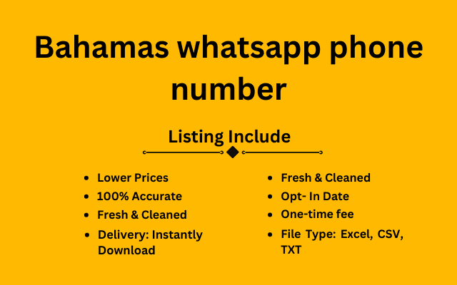 Bahamas whatsapp phone number