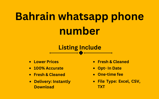 Bahrain whatsapp phone number